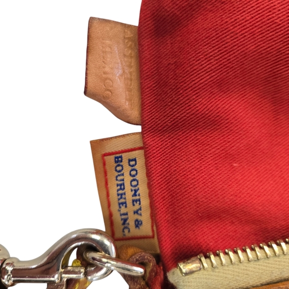 Dooney & Bourke Chevron Zebra Wristlet Clutch Black White Tan - Picture 6 of 13